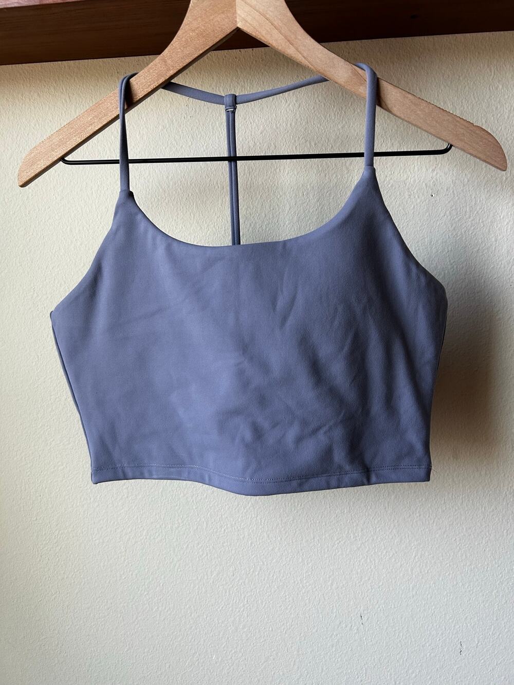 Popflex Active Strappy Back Sports Bra Crop Top Purple Blue Women's Size L Large